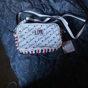 Brighton White, Red & Black 'LOVE' Crossbody Bag